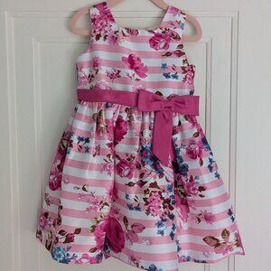 Pink floral party dress